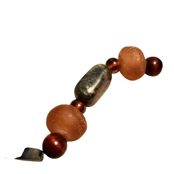 Natural Stone Necklace Agate Jasper Coral 22" - Picture 6 of 7